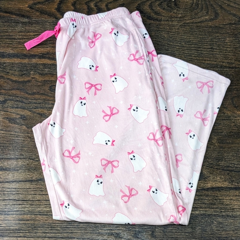 🔥LAST New XL Pink Bow Ghost Summerween Halloween Pajama Lounge Pants